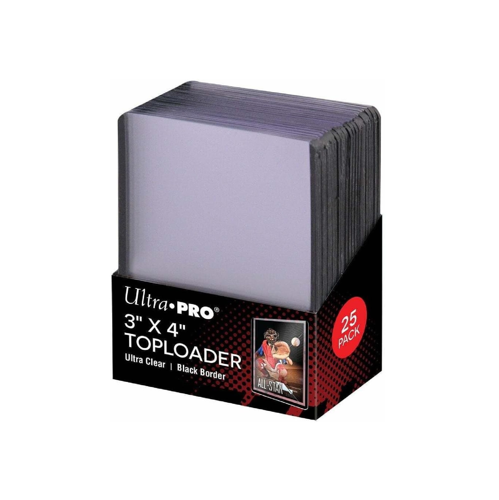 Ultra Pro Toploader mit schwarzen Rand 3" x 4"