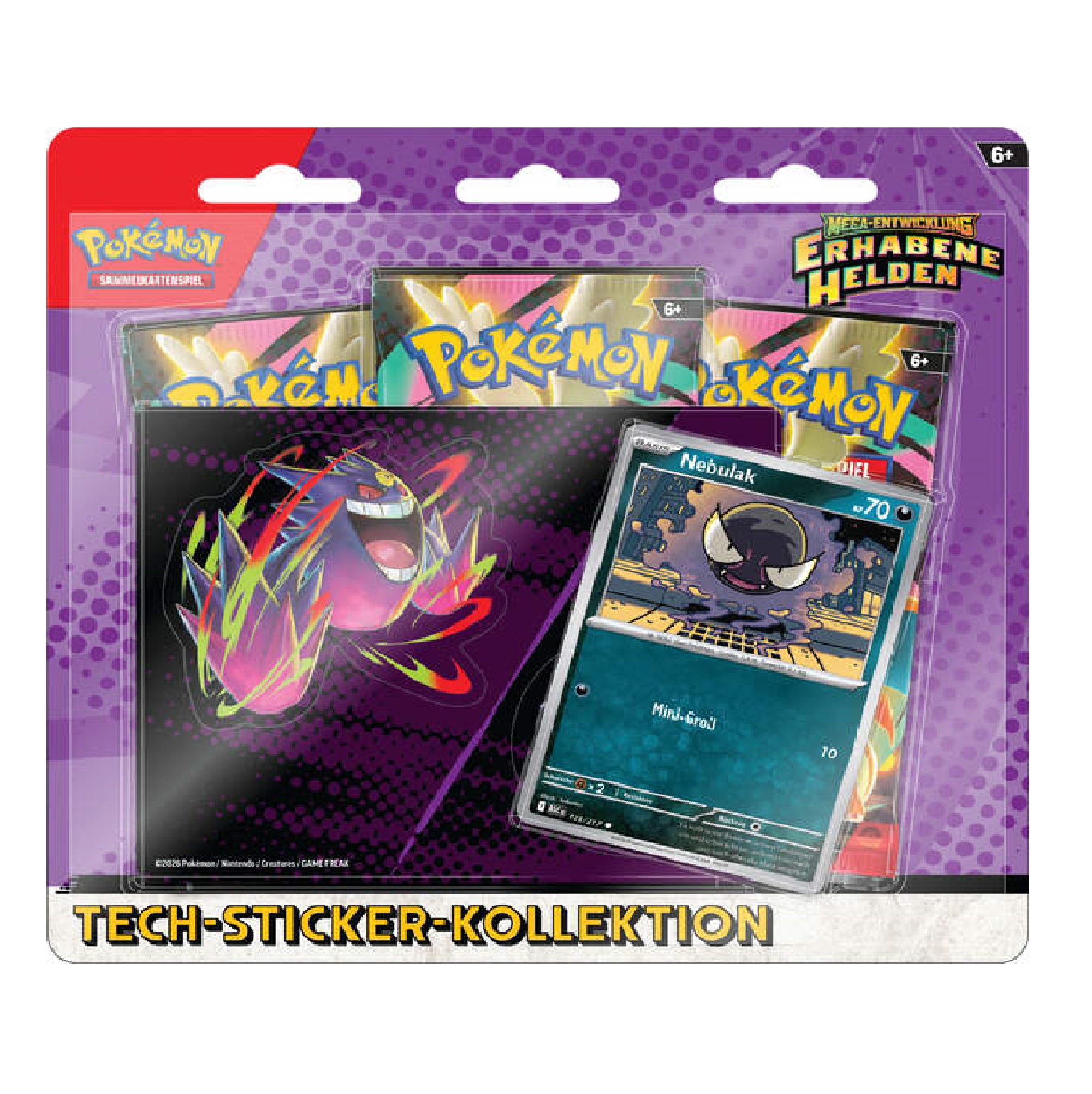 Pokemon Erhabene Helden Tech Sticker Kollektion (1 x 3er Blister)